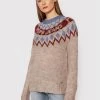 Pepe Jeans Γυναίκες Πουλόβερ Paige PL701793 Καφέ Regular Fit