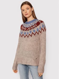 Pepe Jeans Γυναίκες Πουλόβερ Paige PL701793 Καφέ Regular Fit