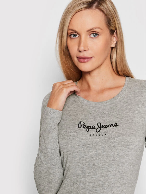Pepe Jeans Γυναίκες Μπλουζάκια Μπλουζάκι New Virginia PL505203 Γκρι Slim Fit 4 Pepe Jeans Γυναίκες Μπλουζάκια Μπλουζάκι New Virginia PL505203 Γκρι Slim Fit - Image 4