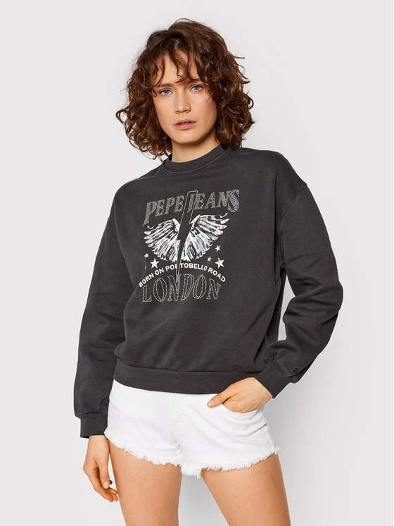 Pepe Jeans Γυναίκες Μπλούζες Μπλούζα Candence PL581188 Μαύρο Relaxed Fit 1 Pepe Jeans Γυναίκες Μπλούζες Μπλούζα Candence PL581188 Μαύρο Relaxed Fit