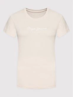 Pepe Jeans Γυναίκες T-shirts T-Shirt New Virginia PL505202 Ροζ Slim Fit -Pepe Jeans Κατάστημα unnamed file 351