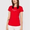 Pepe Jeans Γυναίκες T-shirts T-Shirt New Virginia PL505202 Κόκκινο Slim Fit
