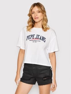 Pepe Jeans Γυναίκες T-shirts T-Shirt Cara PL505151 Λευκό Relaxed Fit