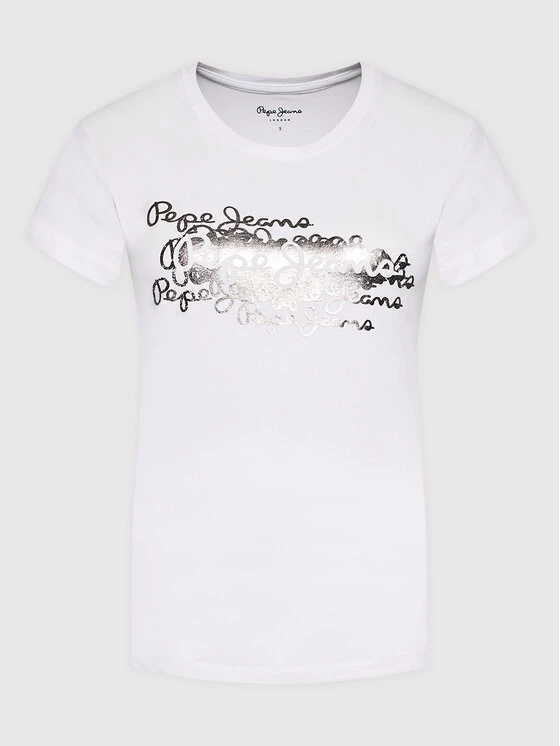 Pepe Jeans Γυναίκες T-shirts T-Shirt Anna PL505121 Λευκό Regular Fit 5 Pepe Jeans Γυναίκες T-shirts T-Shirt Anna PL505121 Λευκό Regular Fit - Image 5