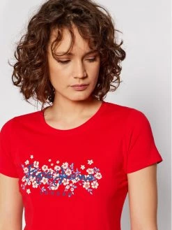 Pepe Jeans Γυναίκες T-shirts T-Shirt Bego PL505133 Κόκκινο Slim Fit -Pepe Jeans Κατάστημα unnamed file 405