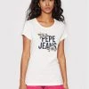 Pepe Jeans Γυναίκες T-shirts T-Shirt Bernardette PL505135 Λευκό Slim Fit