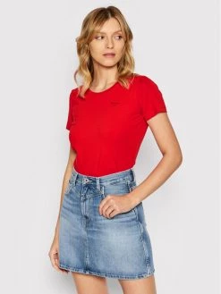 Pepe Jeans Γυναίκες T-shirts T-Shirt Bellrose PL505051 Κόκκινο Slim Fit