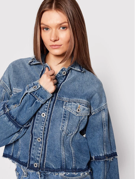 Pepe Jeans Γυναίκες Τζιν Μπουφάν Τζιν μπουφάν Sage Reclaim PL402062 Μπλε Relaxed Fit 4 Pepe Jeans Γυναίκες Τζιν Μπουφάν Τζιν μπουφάν Sage Reclaim PL402062 Μπλε Relaxed Fit - Image 4