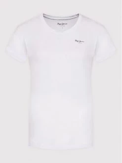 Pepe Jeans Γυναίκες T-shirts T-Shirt Bellrose PL505051 Λευκό Slim Fit -Pepe Jeans Κατάστημα unnamed file 431