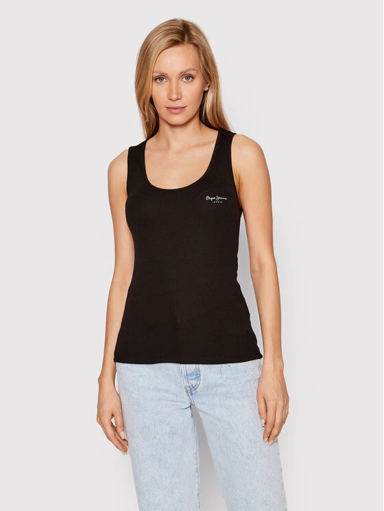 Pepe Jeans Γυναίκες Tops Τοπ Duni PL505063 Μαύρο Slim Fit 1 Pepe Jeans Γυναίκες Tops Τοπ Duni PL505063 Μαύρο Slim Fit