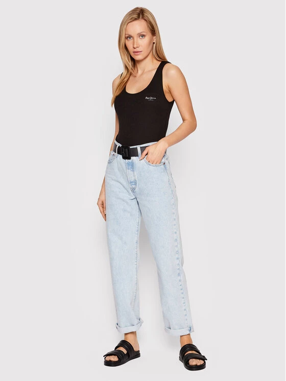 Pepe Jeans Γυναίκες Tops Τοπ Duni PL505063 Μαύρο Slim Fit 2 Pepe Jeans Γυναίκες Tops Τοπ Duni PL505063 Μαύρο Slim Fit - Image 2