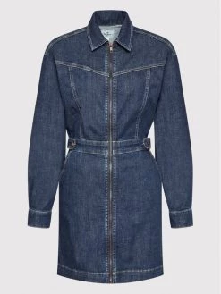 Pepe Jeans Γυναίκες Φορέματα σε Στυλ Πουκάμισο & Σεμιζιέ Φόρεμα τζιν Laya PL953066 Σκούρο μπλε Regular Fit -Pepe Jeans Κατάστημα unnamed file 441