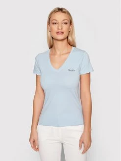 Pepe Jeans Γυναίκες T-shirts T-Shirt Bleu PL505053 Μπλε Slim Fit