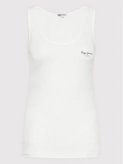 Pepe Jeans Γυναίκες Tops Τοπ Duni PL505063 Λευκό Slim Fit -Pepe Jeans Κατάστημα unnamed file 451