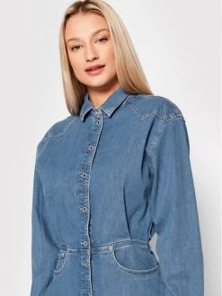 Pepe Jeans Γυναίκες Φορέματα σε Στυλ Πουκάμισο & Σεμιζιέ Φόρεμα τζιν Jane PL953063 Μπλε Regular Fit -Pepe Jeans Κατάστημα unnamed file 460