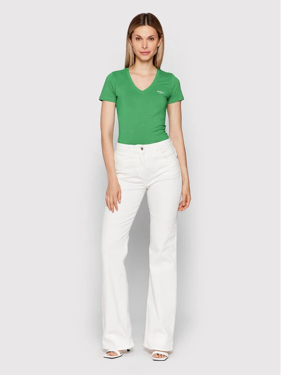 Pepe Jeans Γυναίκες T-shirts T-Shirt Violette PL505067 Πράσινο Slim Fit 2 Pepe Jeans Γυναίκες T-shirts T-Shirt Violette PL505067 Πράσινο Slim Fit - Image 2