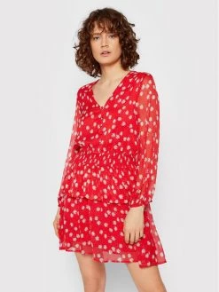 Pepe Jeans Γυναίκες Καθημερινά Φορέματα Φόρεμα καθημερινό Melina PL953075 Κόκκινο Regular Fit