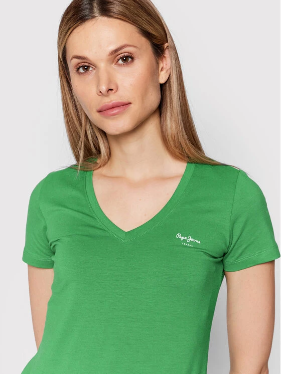 Pepe Jeans Γυναίκες T-shirts T-Shirt Violette PL505067 Πράσινο Slim Fit 4 Pepe Jeans Γυναίκες T-shirts T-Shirt Violette PL505067 Πράσινο Slim Fit - Image 4