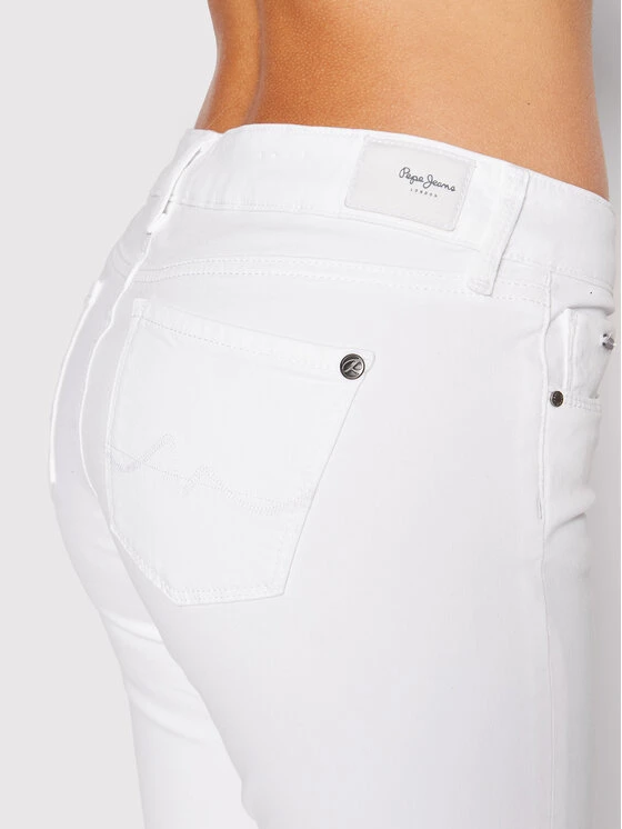 Pepe Jeans Γυναίκες Υφασμάτινα Παντελόνια Παντελόνι υφασμάτινο Soho PL211539U91 Λευκό Skinny Fit 4 Pepe Jeans Γυναίκες Υφασμάτινα Παντελόνια Παντελόνι υφασμάτινο Soho PL211539U91 Λευκό Skinny Fit - Image 4