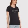 Pepe Jeans Γυναίκες T-shirts T-Shirt Beatrice PL504434 Μαύρο Regular Fit