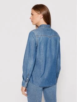 Pepe Jeans Γυναίκες Casual Πουκάμισα Τζιν πουκάμισο Rhonda PL303876 Μπλε Regular Fit -Pepe Jeans Κατάστημα unnamed file 550