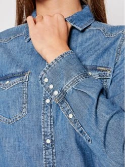 Pepe Jeans Γυναίκες Casual Πουκάμισα Τζιν πουκάμισο Rhonda PL303876 Μπλε Regular Fit -Pepe Jeans Κατάστημα unnamed file 551