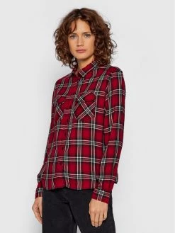 Pepe Jeans Γυναίκες Casual Πουκάμισα Πουκάμισο Oriana PL304126 Κόκκινο Regular Fit