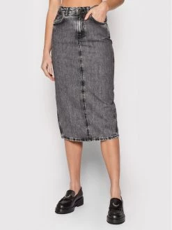 Pepe Jeans Γυναίκες Φούστες Pencil Φούστα τζιν Piper PL900946 Γκρι Regular Fit