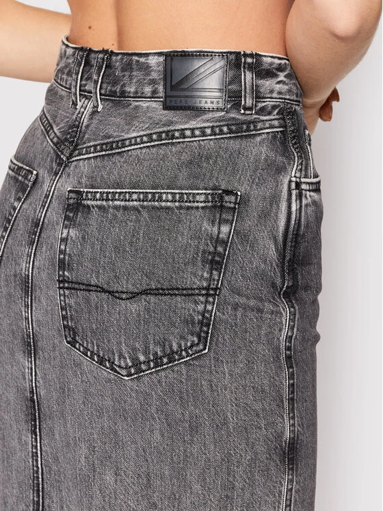 Pepe Jeans Γυναίκες Φούστες Pencil Φούστα τζιν Piper PL900946 Γκρι Regular Fit 4 Pepe Jeans Γυναίκες Φούστες Pencil Φούστα τζιν Piper PL900946 Γκρι Regular Fit - Image 4