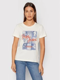 Pepe Jeans Γυναίκες T-shirts T-Shirt Masqui PL505014 Μπεζ Regular Fit