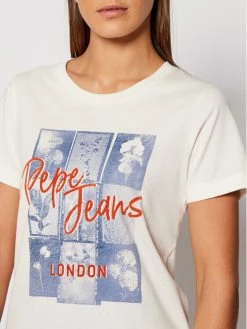 Pepe Jeans Γυναίκες T-shirts T-Shirt Masqui PL505014 Μπεζ Regular Fit -Pepe Jeans Κατάστημα unnamed file 611