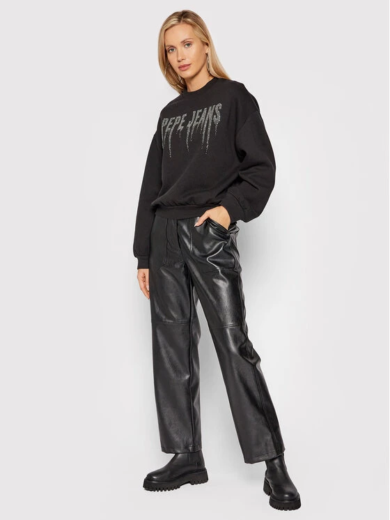 Pepe Jeans Γυναίκες Μπλούζες Μπλούζα Debbie PL581120 Μαύρο Regular Fit 2 Pepe Jeans Γυναίκες Μπλούζες Μπλούζα Debbie PL581120 Μαύρο Regular Fit - Image 2