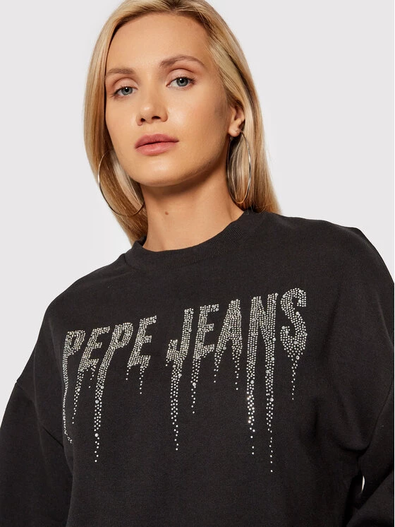 Pepe Jeans Γυναίκες Μπλούζες Μπλούζα Debbie PL581120 Μαύρο Regular Fit 4 Pepe Jeans Γυναίκες Μπλούζες Μπλούζα Debbie PL581120 Μαύρο Regular Fit - Image 4