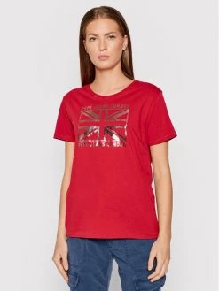 Pepe Jeans Γυναίκες T-shirts T-Shirt Zeldas PL505037 Κόκκινο Regular Fit