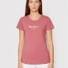 Pepe Jeans Γυναίκες T-shirts T-Shirt New Virginia PL502711 Ροζ Regular Fit