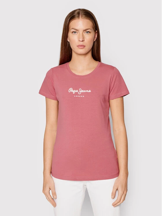 Pepe Jeans Γυναίκες T-shirts T-Shirt New Virginia PL502711 Ροζ Regular Fit 1 Pepe Jeans Γυναίκες T-shirts T-Shirt New Virginia PL502711 Ροζ Regular Fit
