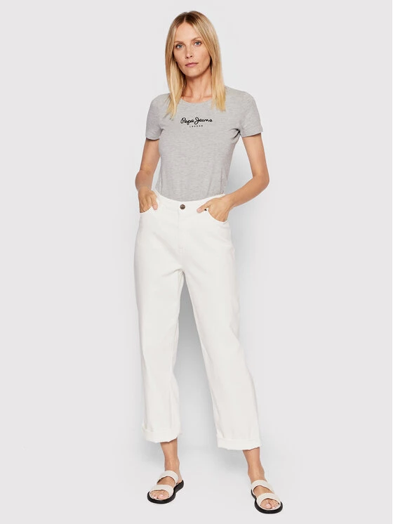 Pepe Jeans Γυναίκες T-shirts T-Shirt New Virgina PL505202 Γκρι Slim Fit 2 Pepe Jeans Γυναίκες T-shirts T-Shirt New Virgina PL505202 Γκρι Slim Fit - Image 2
