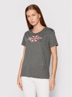 Pepe Jeans Γυναίκες T-shirts T-Shirt Zaidas PL504965 Γκρι Regular Fit