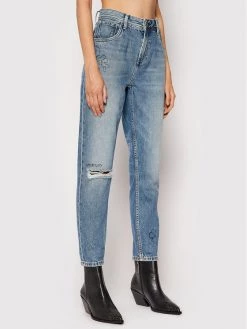 Pepe Jeans Γυναίκες Boyfriends Τζιν Violet Scribble PL204138 Μπλε Relaxed Fit