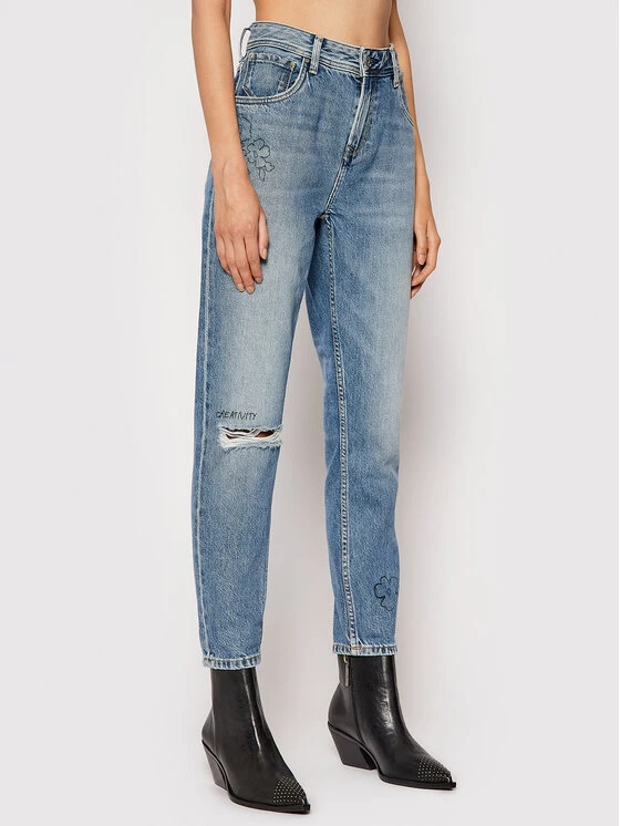 Pepe Jeans Γυναίκες Boyfriends Τζιν Violet Scribble PL204138 Μπλε Relaxed Fit 1 Pepe Jeans Γυναίκες Boyfriends Τζιν Violet Scribble PL204138 Μπλε Relaxed Fit