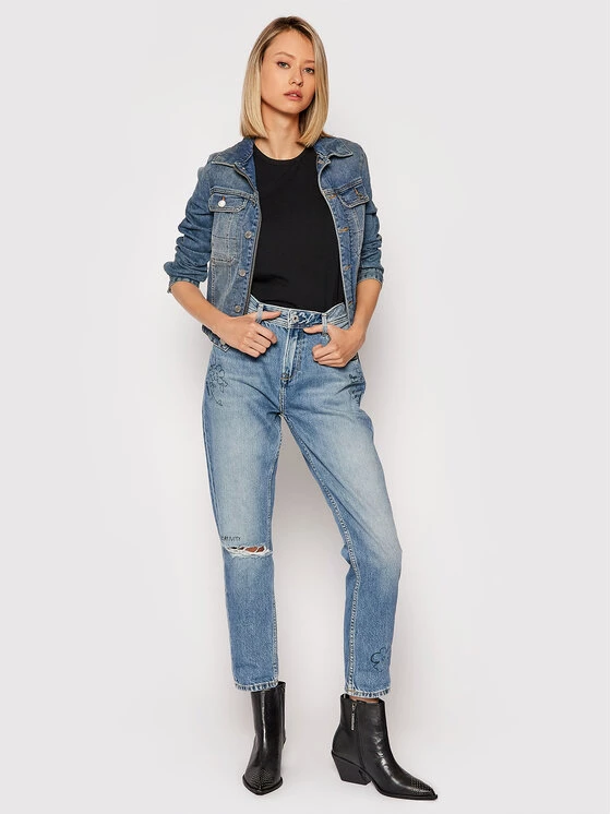 Pepe Jeans Γυναίκες Boyfriends Τζιν Violet Scribble PL204138 Μπλε Relaxed Fit 2 Pepe Jeans Γυναίκες Boyfriends Τζιν Violet Scribble PL204138 Μπλε Relaxed Fit - Image 2