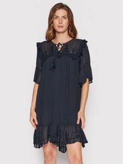 Pepe Jeans Γυναίκες Καθημερινά Φορέματα Φόρεμα καθημερινό Flora PL953106 Σκούρο μπλε Regular Fit