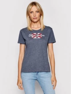 Pepe Jeans Γυναίκες T-shirts T-Shirt Zaidas PL504965 Σκούρο μπλε Regular Fit