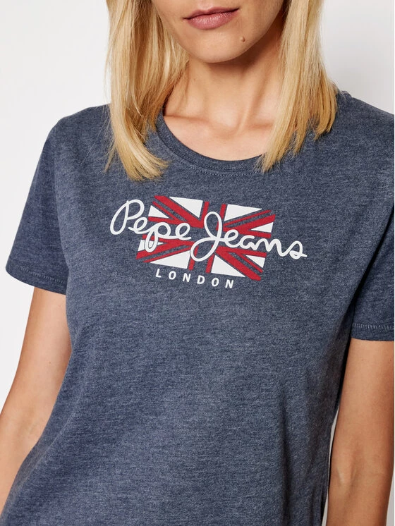 Pepe Jeans Γυναίκες T-shirts T-Shirt Zaidas PL504965 Σκούρο μπλε Regular Fit 4 Pepe Jeans Γυναίκες T-shirts T-Shirt Zaidas PL504965 Σκούρο μπλε Regular Fit - Image 4
