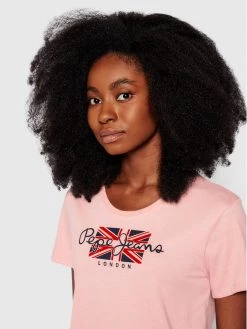 Pepe Jeans Γυναίκες T-shirts T-Shirt Zaidas PL504965 Ροζ Regular Fit -Pepe Jeans Κατάστημα unnamed file 759
