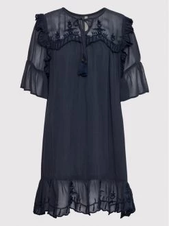 Pepe Jeans Γυναίκες Καθημερινά Φορέματα Φόρεμα καθημερινό Flora PL953106 Σκούρο μπλε Regular Fit -Pepe Jeans Κατάστημα unnamed file 76