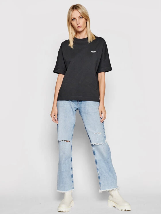 Pepe Jeans Γυναίκες T-shirts T-Shirt Agnes PL581101 Γκρι Relaxed Fit 2 Pepe Jeans Γυναίκες T-shirts T-Shirt Agnes PL581101 Γκρι Relaxed Fit - Image 2