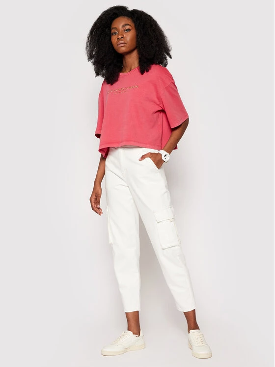 Pepe Jeans Γυναίκες T-shirts T-Shirt Daniella PL504840 Κόκκινο Oversize 2 Pepe Jeans Γυναίκες T-shirts T-Shirt Daniella PL504840 Κόκκινο Oversize - Image 2