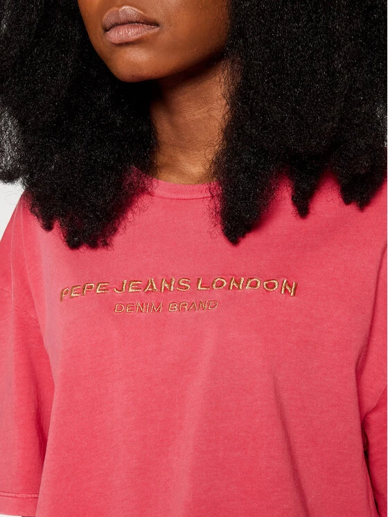 Pepe Jeans Γυναίκες T-shirts T-Shirt Daniella PL504840 Κόκκινο Oversize 4 Pepe Jeans Γυναίκες T-shirts T-Shirt Daniella PL504840 Κόκκινο Oversize - Image 4