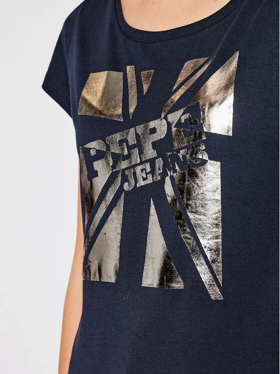 Pepe Jeans Γυναίκες T-shirts T-Shirt Alessa PL504795 Σκούρο μπλε Regular Fit 4 Pepe Jeans Γυναίκες T-shirts T-Shirt Alessa PL504795 Σκούρο μπλε Regular Fit - Image 4